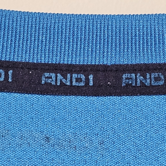 And1 T-Shirt Blue Size Large And1 Stop Sweating Me - Picture 7 of 10